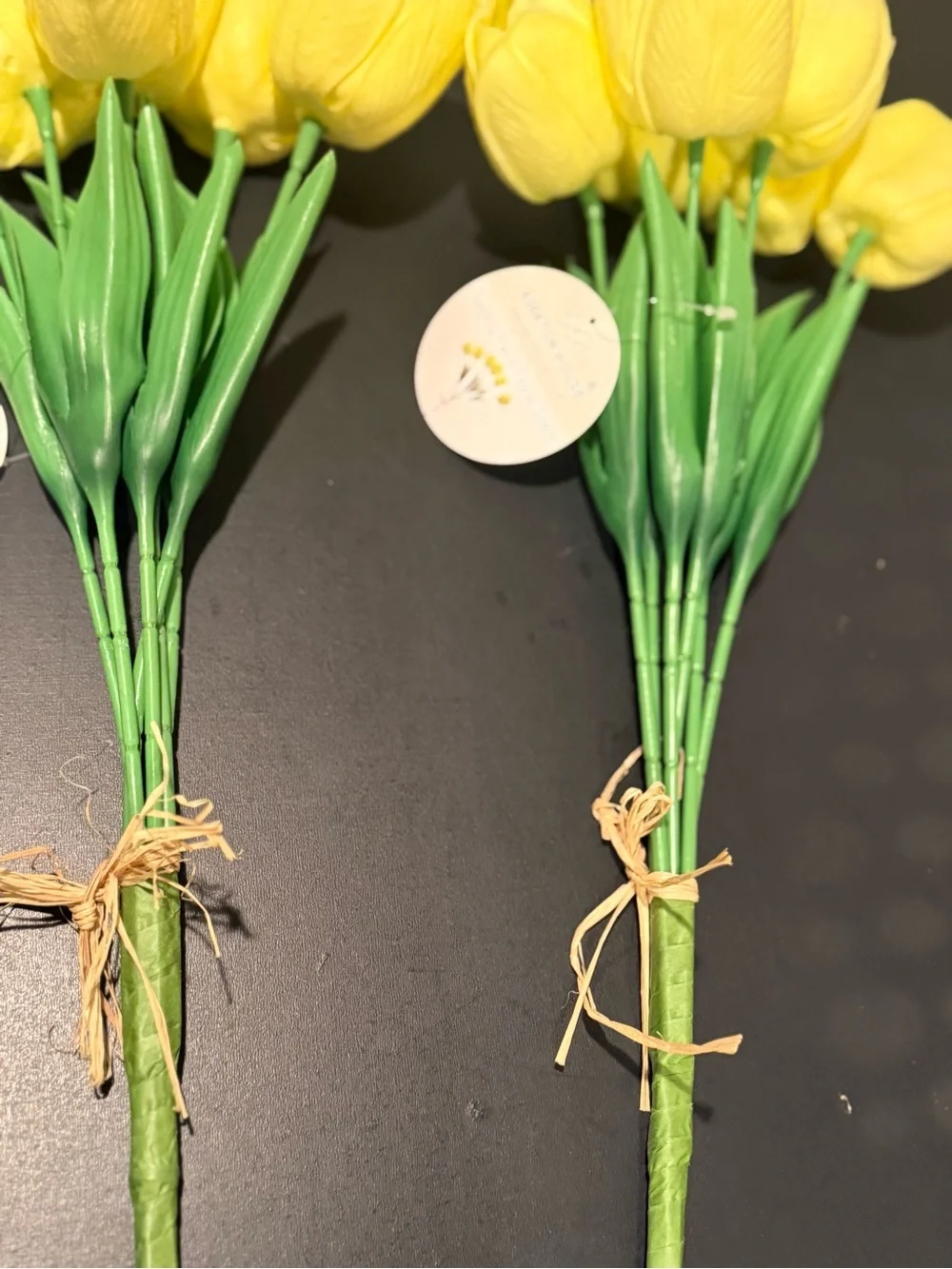 Kirkton House Yellow Faux Tulips Set of 2 NWT Spring Wedding Floral Decor